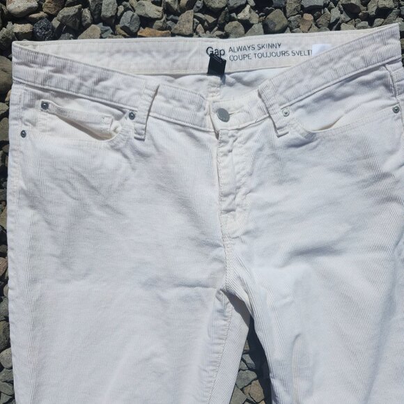 GAP Women’s Size 10 Always Skinny Corduroy Pants 5-Pocket Soft Stretch Fit - Picture 3 of 7